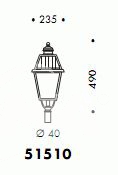 ---korona d40-oprawa zewn. 51510 150W braz/ambra